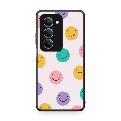 Xiaomi Redmi 15 Smiley Faces θήκη από τη Smartfits με σχέδιο στο πίσω μέρος και μαύρο περίβλημα | Smartphone case with colorful back and black bezels by Smartfits