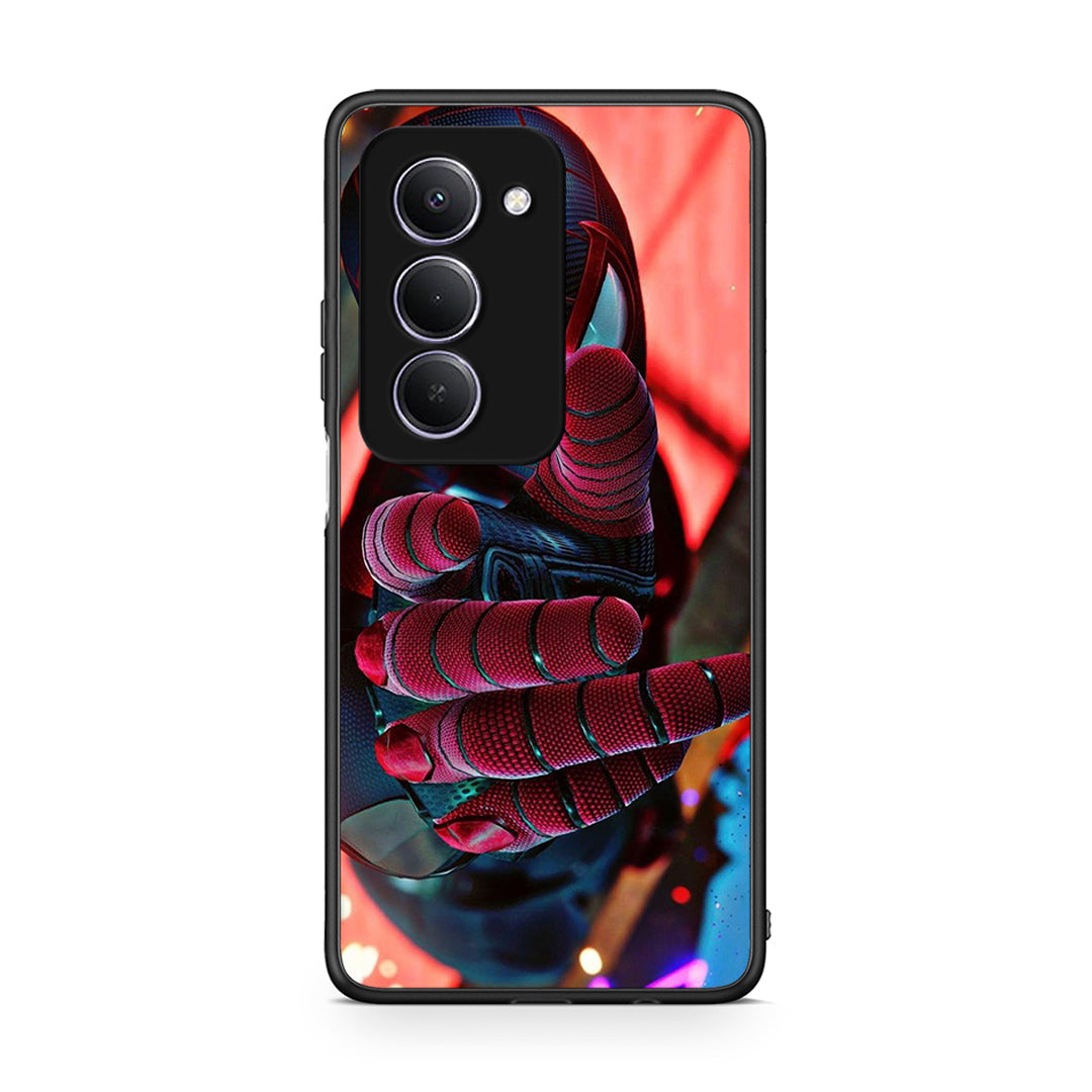 Xiaomi Redmi 15 Spider Hand Θήκη από τη Smartfits με σχέδιο στο πίσω μέρος και μαύρο περίβλημα | Smartphone case with colorful back and black bezels by Smartfits