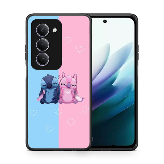 Θήκη Xiaomi Redmi 15 Stitch And Angel από τη Smartfits με σχέδιο στο πίσω μέρος και μαύρο περίβλημα | Xiaomi Redmi 15 Stitch And Angel case with colorful back and black bezels