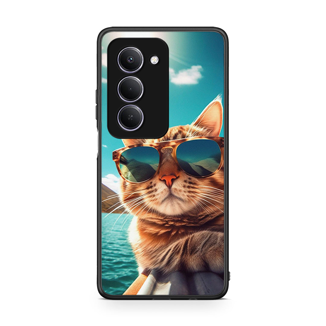 Xiaomi Redmi 15 Summer Cat θήκη από τη Smartfits με σχέδιο στο πίσω μέρος και μαύρο περίβλημα | Smartphone case with colorful back and black bezels by Smartfits