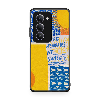 Xiaomi Redmi 15 Sunset Memories Θήκη από τη Smartfits με σχέδιο στο πίσω μέρος και μαύρο περίβλημα | Smartphone case with colorful back and black bezels by Smartfits