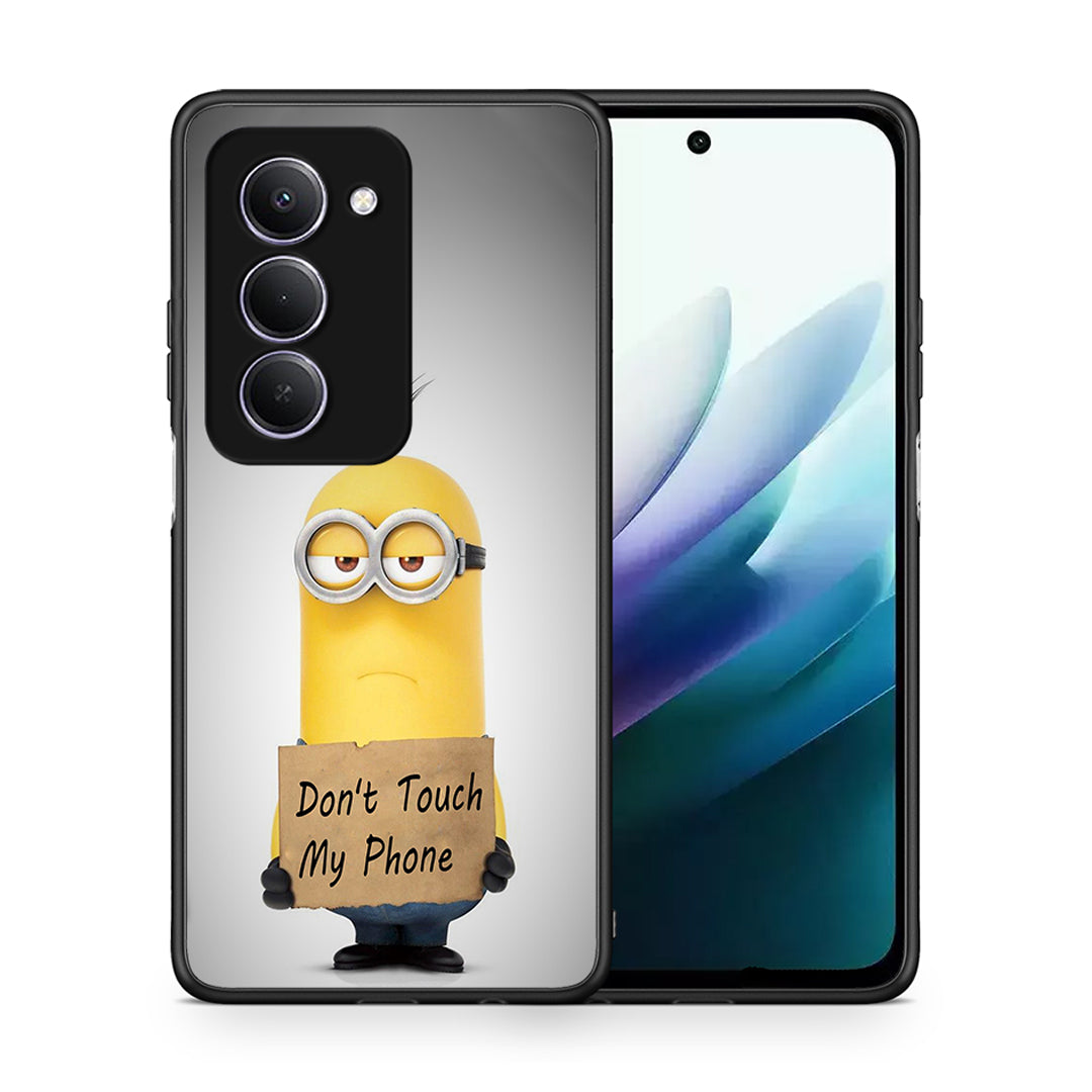 Θήκη Xiaomi Redmi 15 Minion Text από τη Smartfits με σχέδιο στο πίσω μέρος και μαύρο περίβλημα | Xiaomi Redmi 15 Minion Text case with colorful back and black bezels