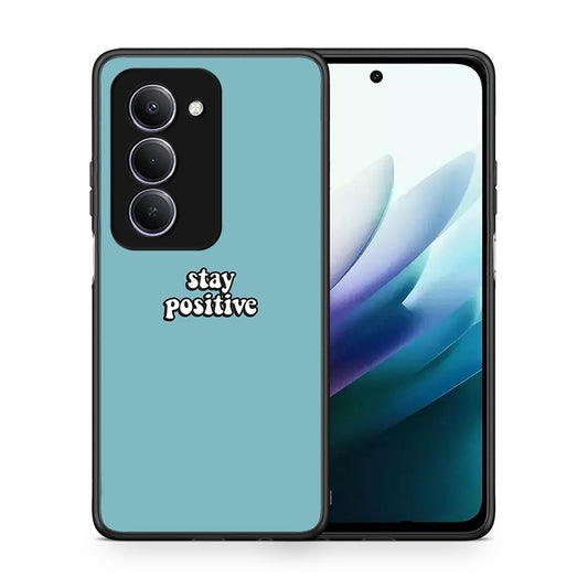 Θήκη Xiaomi Redmi 15 Positive Text από τη Smartfits με σχέδιο στο πίσω μέρος και μαύρο περίβλημα | Xiaomi Redmi 15 Positive Text case with colorful back and black bezels