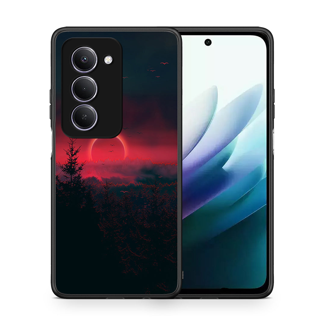 Θήκη Xiaomi Redmi 15 Sunset Tropic από τη Smartfits με σχέδιο στο πίσω μέρος και μαύρο περίβλημα | Xiaomi Redmi 15 Sunset Tropic case with colorful back and black bezels