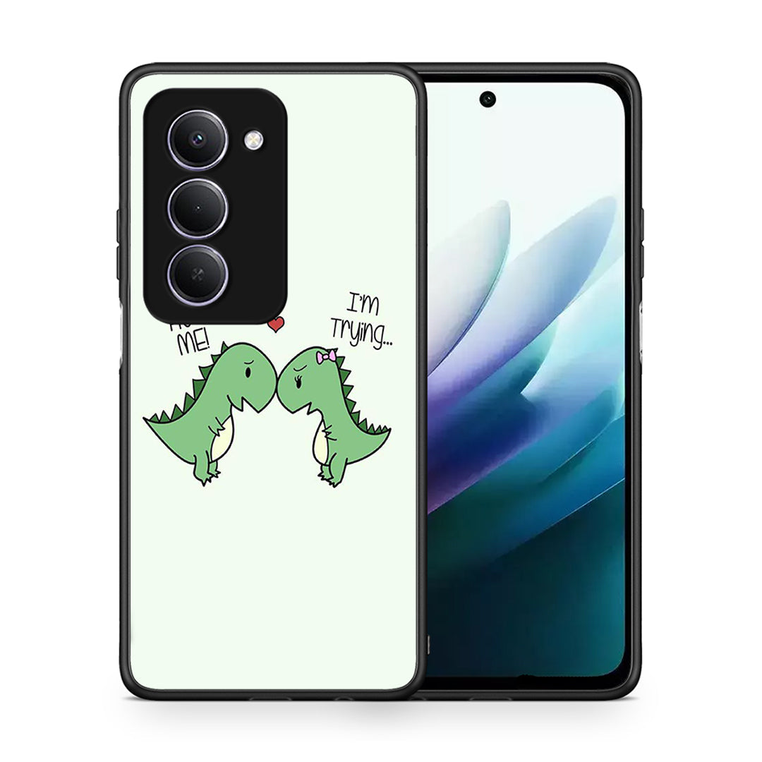 Θήκη Xiaomi Redmi 15 Rex Valentine από τη Smartfits με σχέδιο στο πίσω μέρος και μαύρο περίβλημα | Xiaomi Redmi 15 Rex Valentine case with colorful back and black bezels