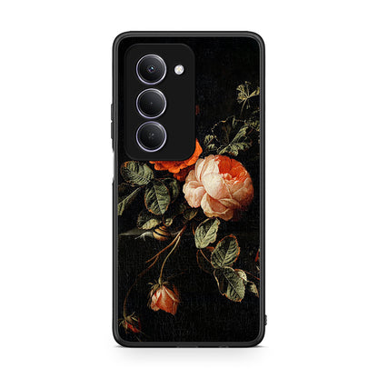 Xiaomi Redmi 15 Vintage Roses θήκη από τη Smartfits με σχέδιο στο πίσω μέρος και μαύρο περίβλημα | Smartphone case with colorful back and black bezels by Smartfits