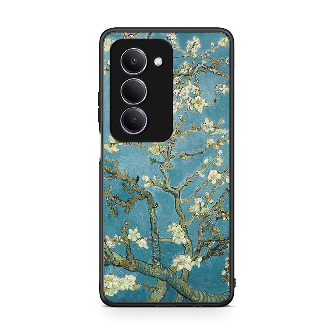 Xiaomi Redmi 15 White Blossoms θήκη από τη Smartfits με σχέδιο στο πίσω μέρος και μαύρο περίβλημα | Smartphone case with colorful back and black bezels by Smartfits