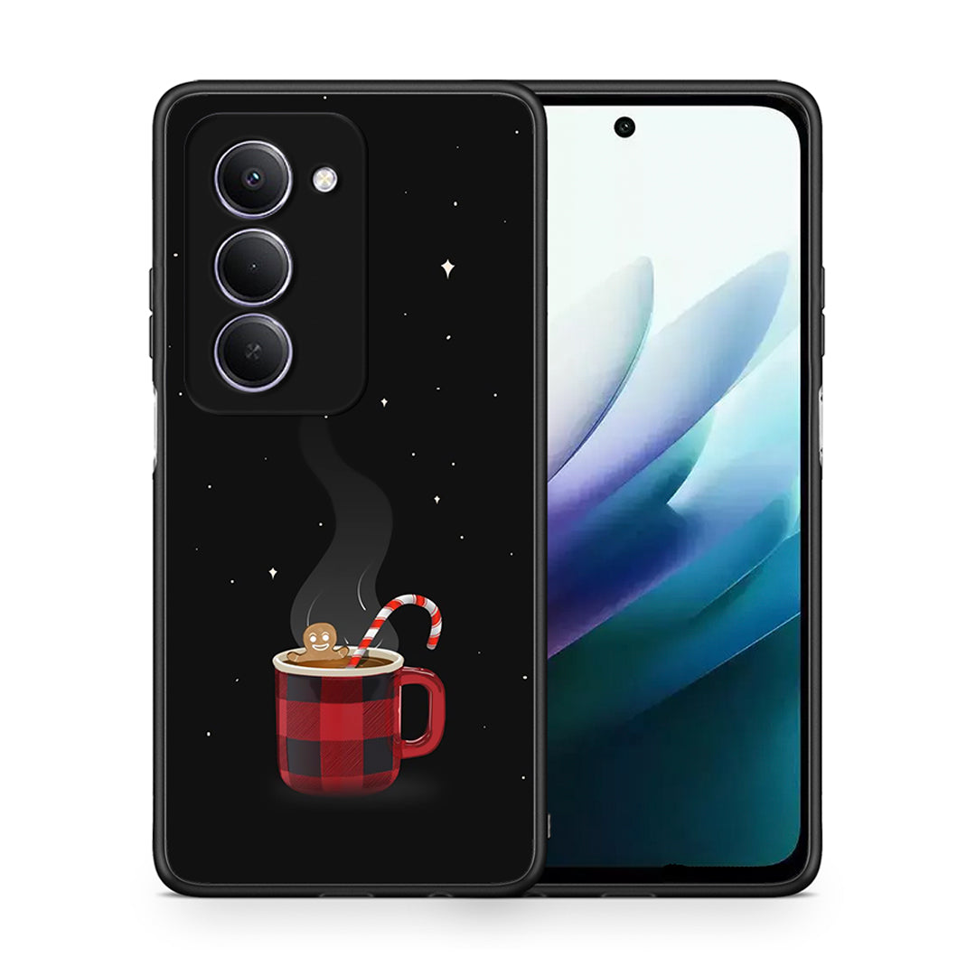 Θήκη Xiaomi Redmi 15 Xmas Bathing από τη Smartfits με σχέδιο στο πίσω μέρος και μαύρο περίβλημα | Xiaomi Redmi 15 Xmas Bathing case with colorful back and black bezels
