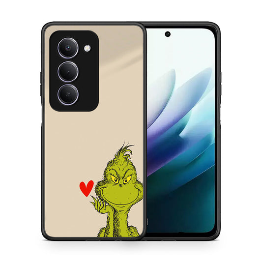 Θήκη Xiaomi Redmi 15 Xmas Grinch από τη Smartfits με σχέδιο στο πίσω μέρος και μαύρο περίβλημα | Xiaomi Redmi 15 Xmas Grinch case with colorful back and black bezels