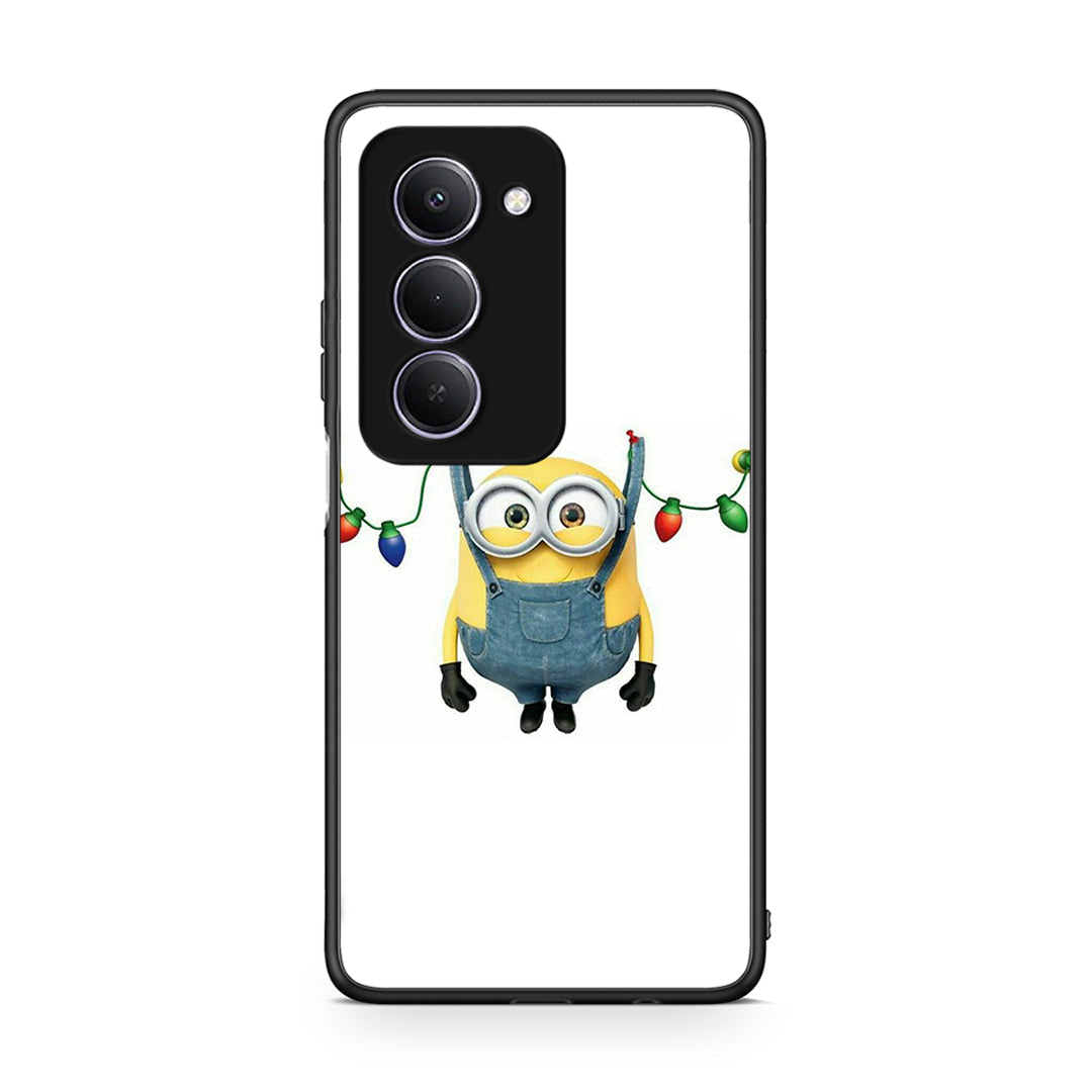 Xiaomi Redmi 15 Xmas Minion Lights θήκη από τη Smartfits με σχέδιο στο πίσω μέρος και μαύρο περίβλημα | Smartphone case with colorful back and black bezels by Smartfits