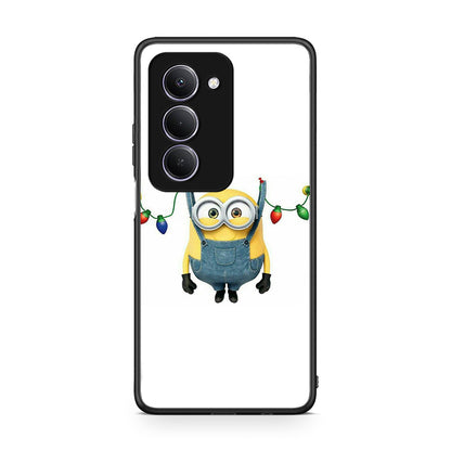 Xiaomi Redmi 15 Xmas Minion Lights θήκη από τη Smartfits με σχέδιο στο πίσω μέρος και μαύρο περίβλημα | Smartphone case with colorful back and black bezels by Smartfits