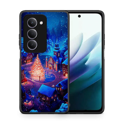 Θήκη Xiaomi Redmi 15 Xmas Village από τη Smartfits με σχέδιο στο πίσω μέρος και μαύρο περίβλημα | Xiaomi Redmi 15 Xmas Village case with colorful back and black bezels