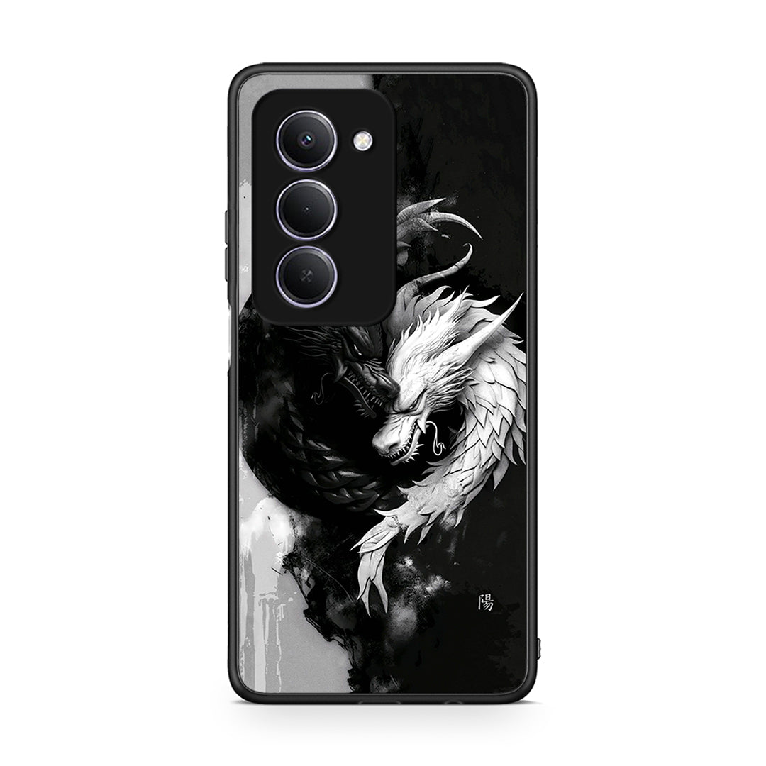 Xiaomi Redmi 15 Yin Yang Θήκη από τη Smartfits με σχέδιο στο πίσω μέρος και μαύρο περίβλημα | Smartphone case with colorful back and black bezels by Smartfits