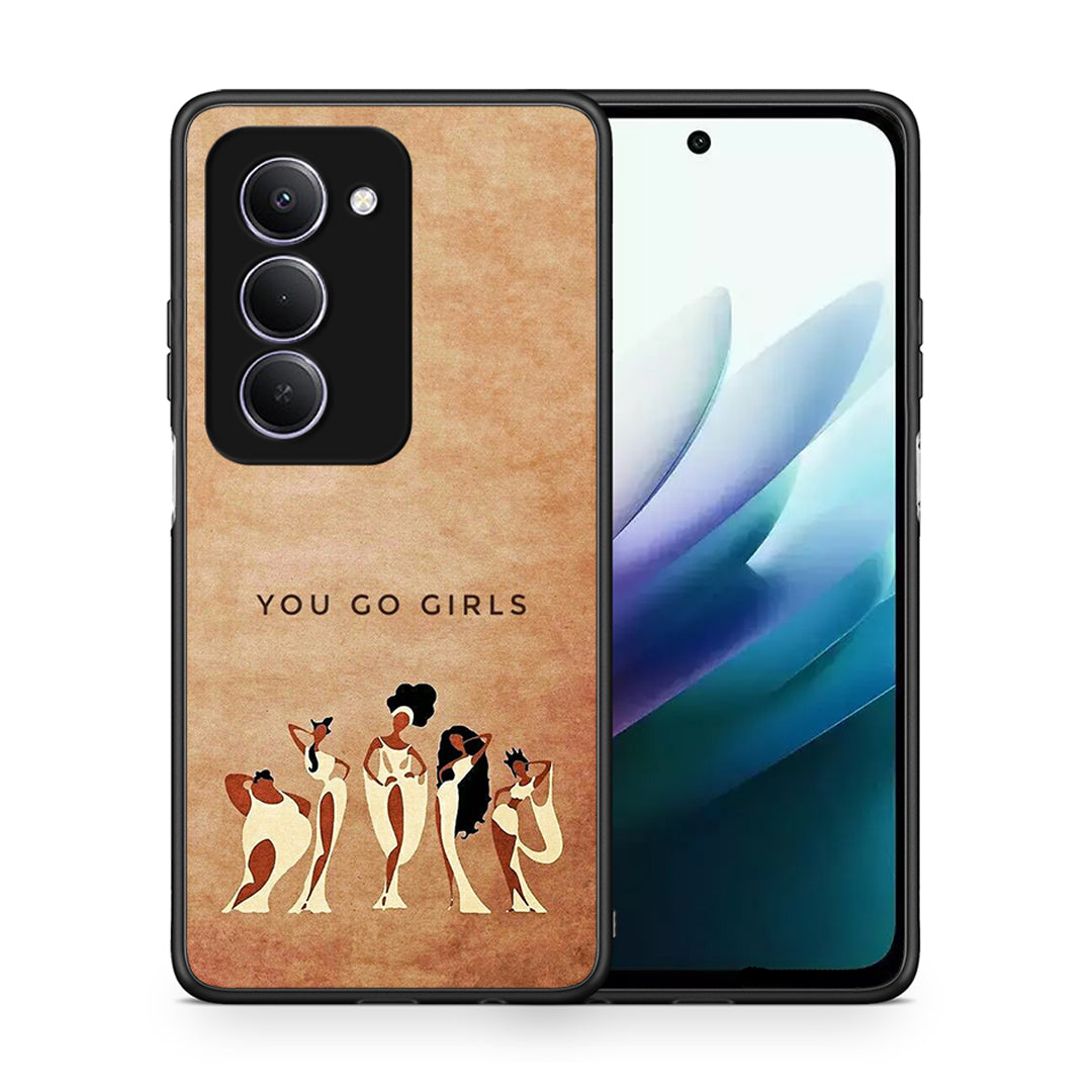 Θήκη Xiaomi Redmi 15 You Go Girl από τη Smartfits με σχέδιο στο πίσω μέρος και μαύρο περίβλημα | Xiaomi Redmi 15 You Go Girl case with colorful back and black bezels