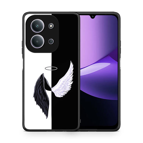 Θήκη Xiaomi Redmi 15C Angels Demons από τη Smartfits με σχέδιο στο πίσω μέρος και μαύρο περίβλημα | Xiaomi Redmi 15C Angels Demons case with colorful back and black bezels