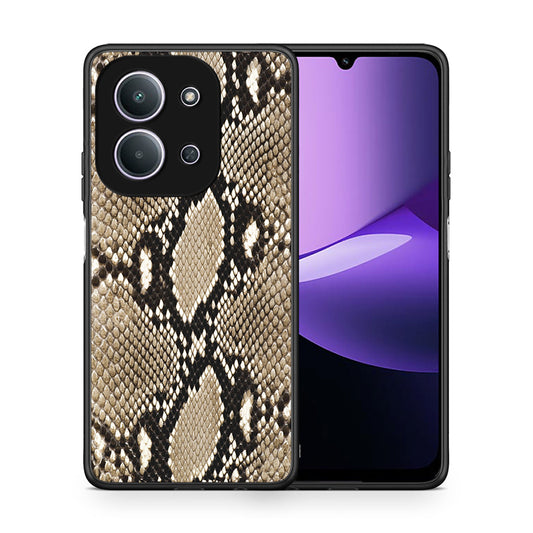 Θήκη Xiaomi Redmi 15C Fashion Snake Animal από τη Smartfits με σχέδιο στο πίσω μέρος και μαύρο περίβλημα | Xiaomi Redmi 15C Fashion Snake Animal case with colorful back and black bezels
