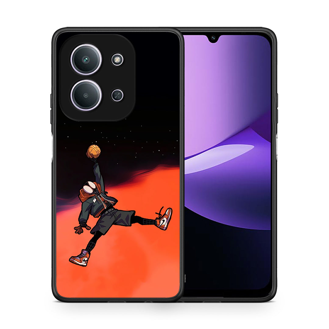 Θήκη Xiaomi Redmi 15C Basketball Hero από τη Smartfits με σχέδιο στο πίσω μέρος και μαύρο περίβλημα | Xiaomi Redmi 15C Basketball Hero case with colorful back and black bezels