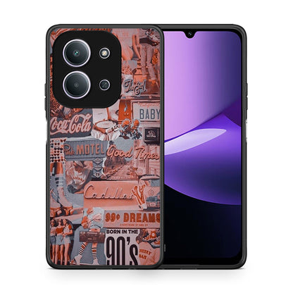Θήκη Xiaomi Redmi 15C Born In 90s από τη Smartfits με σχέδιο στο πίσω μέρος και μαύρο περίβλημα | Xiaomi Redmi 15C Born In 90s case with colorful back and black bezels