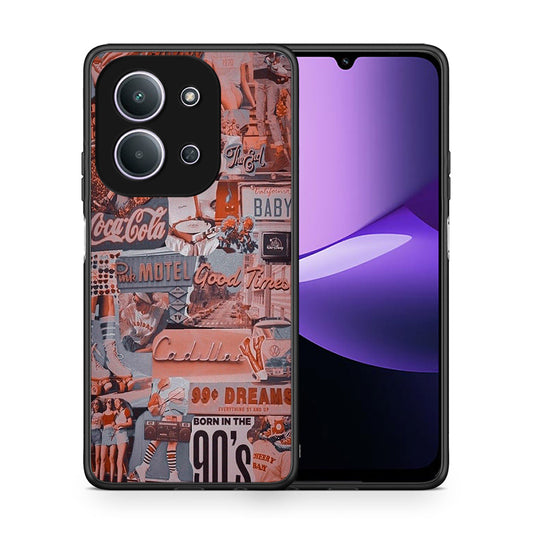 Θήκη Xiaomi Redmi 15C Born In 90s από τη Smartfits με σχέδιο στο πίσω μέρος και μαύρο περίβλημα | Xiaomi Redmi 15C Born In 90s case with colorful back and black bezels