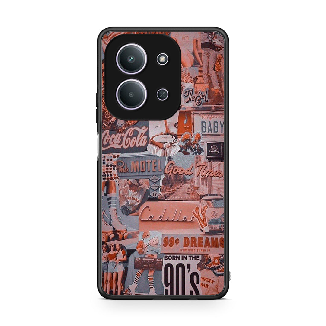 Xiaomi Redmi 15C Born In 90s θήκη από τη Smartfits με σχέδιο στο πίσω μέρος και μαύρο περίβλημα | Smartphone case with colorful back and black bezels by Smartfits
