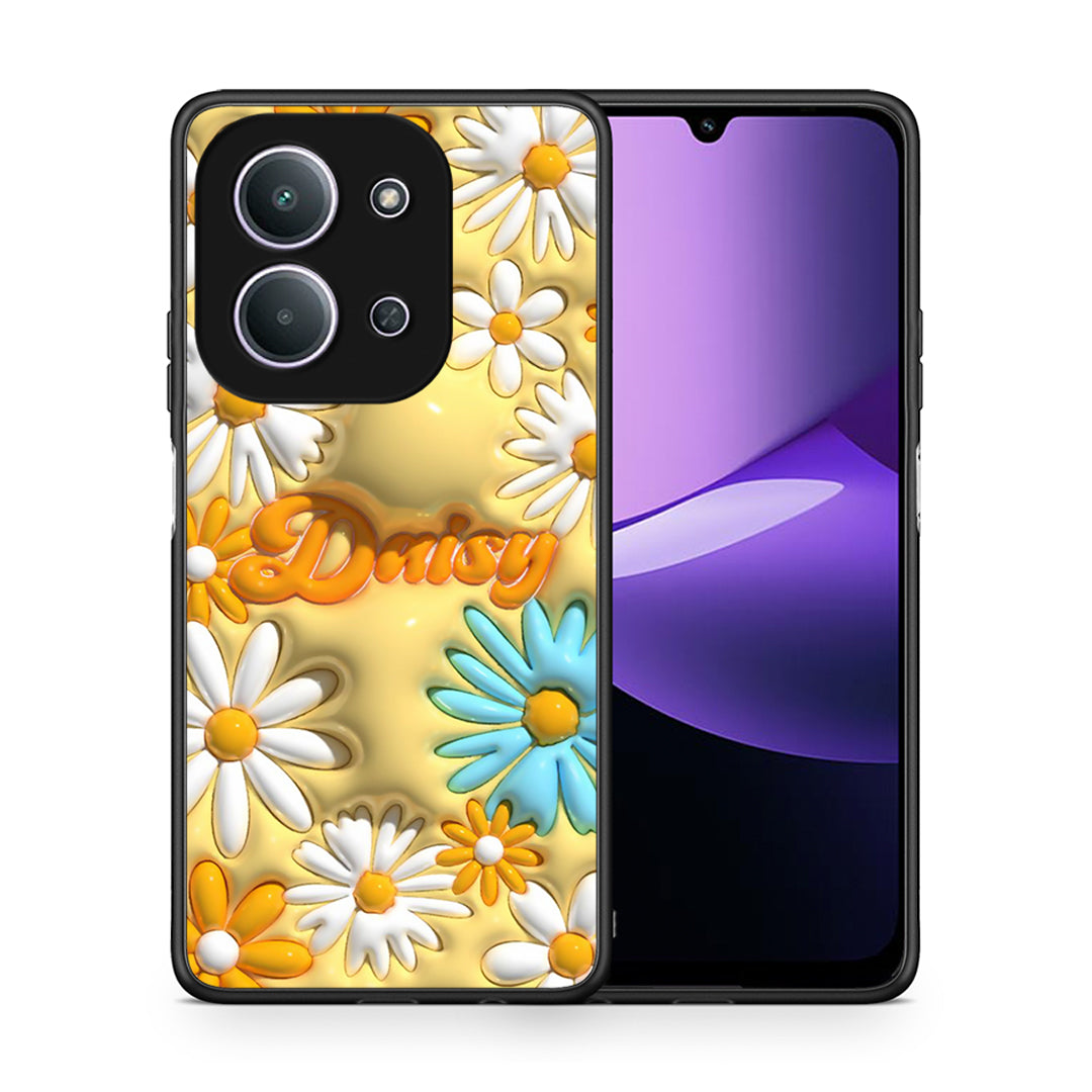 Θήκη Xiaomi Redmi 15C Bubble Daisies από τη Smartfits με σχέδιο στο πίσω μέρος και μαύρο περίβλημα | Xiaomi Redmi 15C Bubble Daisies case with colorful back and black bezels