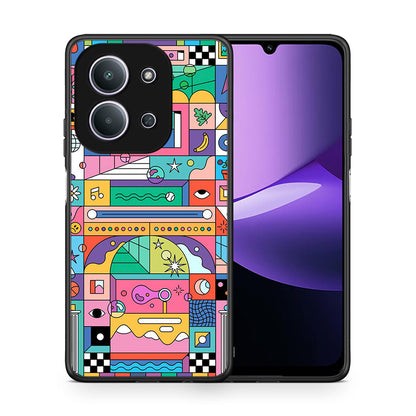Θήκη Xiaomi Redmi 15C Bubbles Soap από τη Smartfits με σχέδιο στο πίσω μέρος και μαύρο περίβλημα | Xiaomi Redmi 15C Bubbles Soap case with colorful back and black bezels