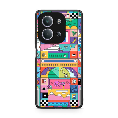 Xiaomi Redmi 15C Bubbles Soap θήκη από τη Smartfits με σχέδιο στο πίσω μέρος και μαύρο περίβλημα | Smartphone case with colorful back and black bezels by Smartfits