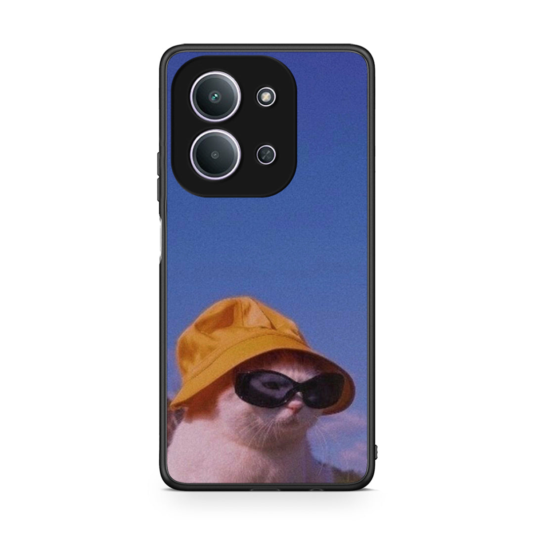 Xiaomi Redmi 15C Cat Diva θήκη από τη Smartfits με σχέδιο στο πίσω μέρος και μαύρο περίβλημα | Smartphone case with colorful back and black bezels by Smartfits