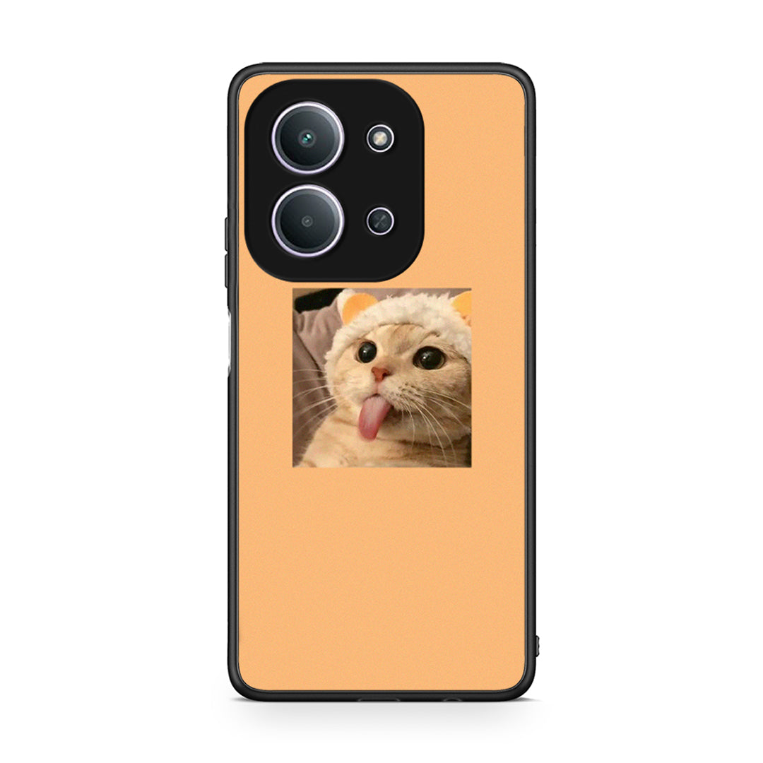 Xiaomi Redmi 15C Cat Tongue θήκη από τη Smartfits με σχέδιο στο πίσω μέρος και μαύρο περίβλημα | Smartphone case with colorful back and black bezels by Smartfits