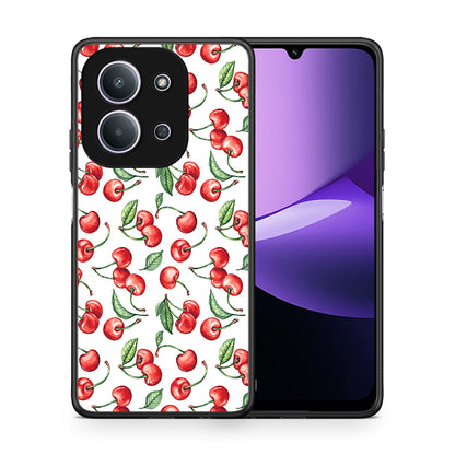 Θήκη Xiaomi Redmi 15C Cherry Summer από τη Smartfits με σχέδιο στο πίσω μέρος και μαύρο περίβλημα | Xiaomi Redmi 15C Cherry Summer case with colorful back and black bezels
