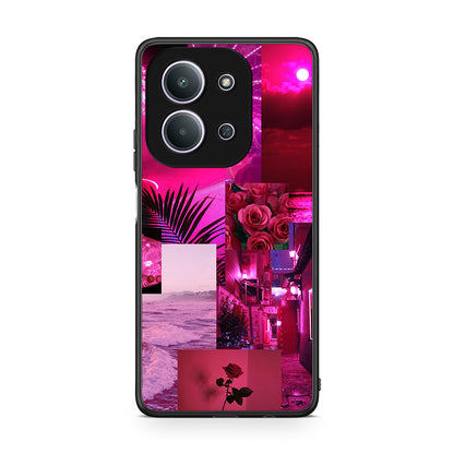 Xiaomi Redmi 15C Collage Red Roses Θήκη Αγίου Βαλεντίνου από τη Smartfits με σχέδιο στο πίσω μέρος και μαύρο περίβλημα | Smartphone case with colorful back and black bezels by Smartfits