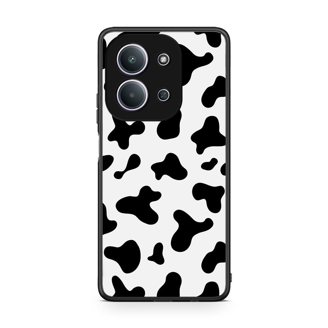 Xiaomi Redmi 15C Cow Print θήκη από τη Smartfits με σχέδιο στο πίσω μέρος και μαύρο περίβλημα | Smartphone case with colorful back and black bezels by Smartfits
