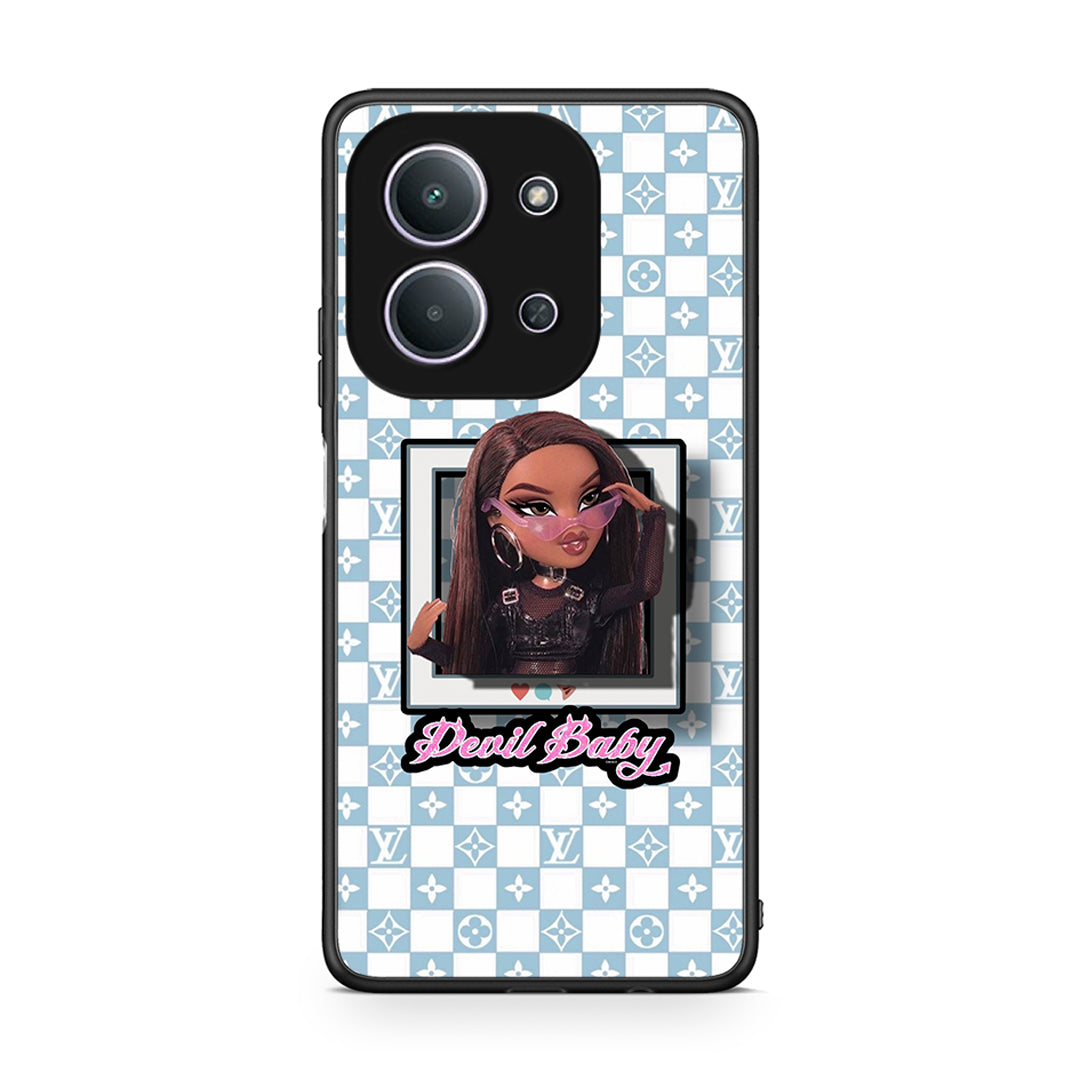 Xiaomi Redmi 15C Devil Baby Θήκη Αγίου Βαλεντίνου από τη Smartfits με σχέδιο στο πίσω μέρος και μαύρο περίβλημα | Smartphone case with colorful back and black bezels by Smartfits
