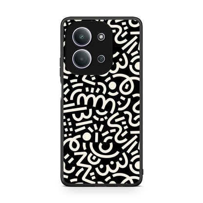 Xiaomi Redmi 15C Doodle Art Θήκη από τη Smartfits με σχέδιο στο πίσω μέρος και μαύρο περίβλημα | Smartphone case with colorful back and black bezels by Smartfits