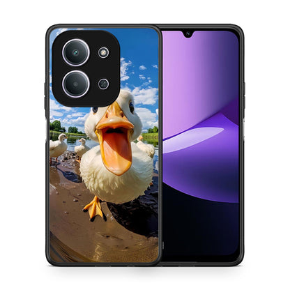 Θήκη Xiaomi Redmi 15C Duck Face από τη Smartfits με σχέδιο στο πίσω μέρος και μαύρο περίβλημα | Xiaomi Redmi 15C Duck Face case with colorful back and black bezels