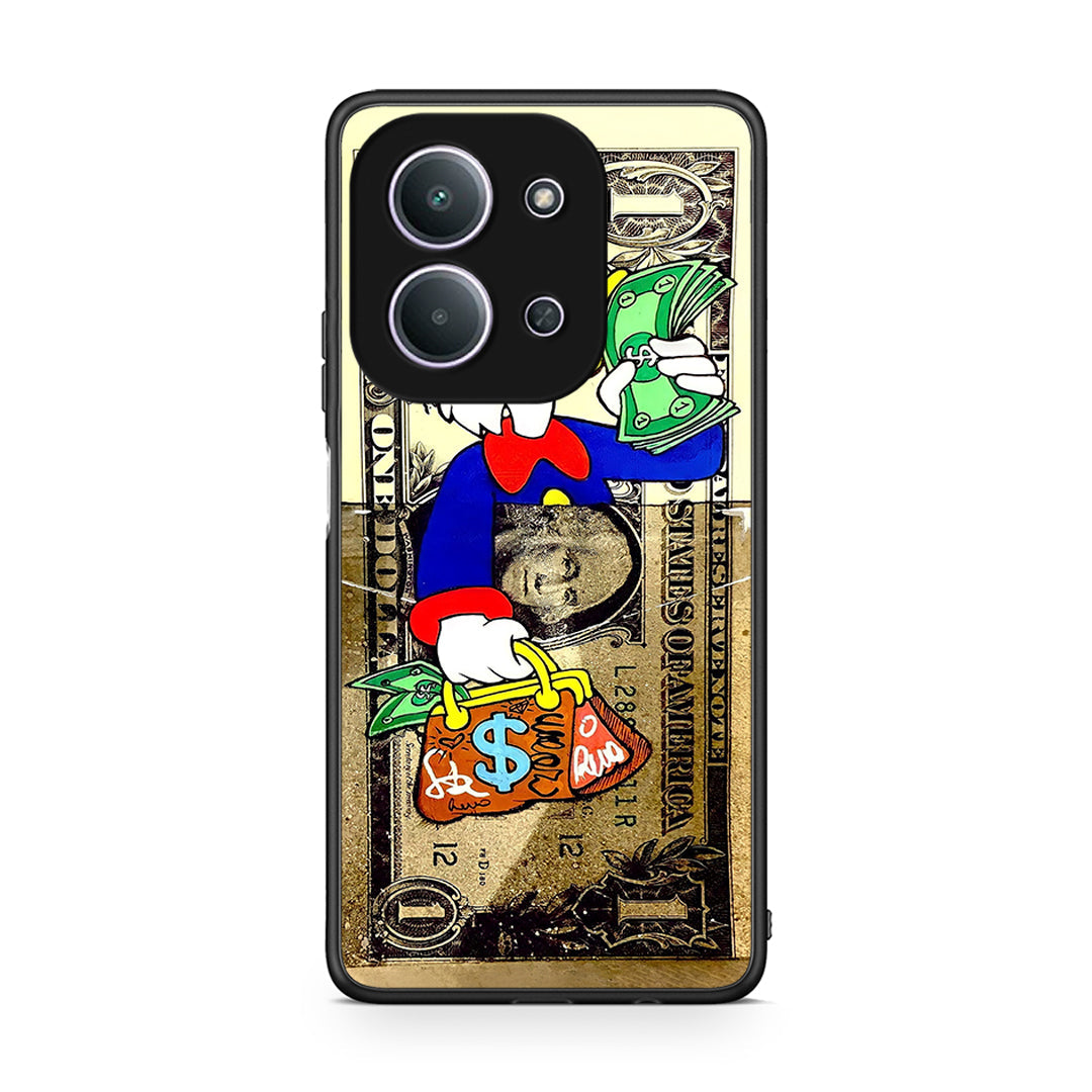 Xiaomi Redmi 15C Duck Money Θήκη από τη Smartfits με σχέδιο στο πίσω μέρος και μαύρο περίβλημα | Smartphone case with colorful back and black bezels by Smartfits