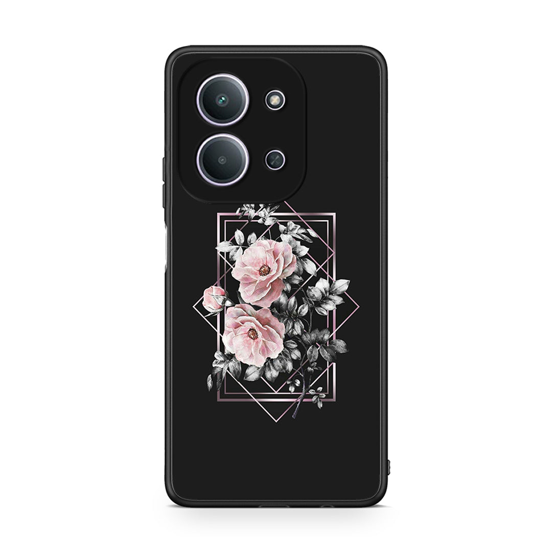 4 - Xiaomi Redmi 15C Frame Flower case, cover, bumper