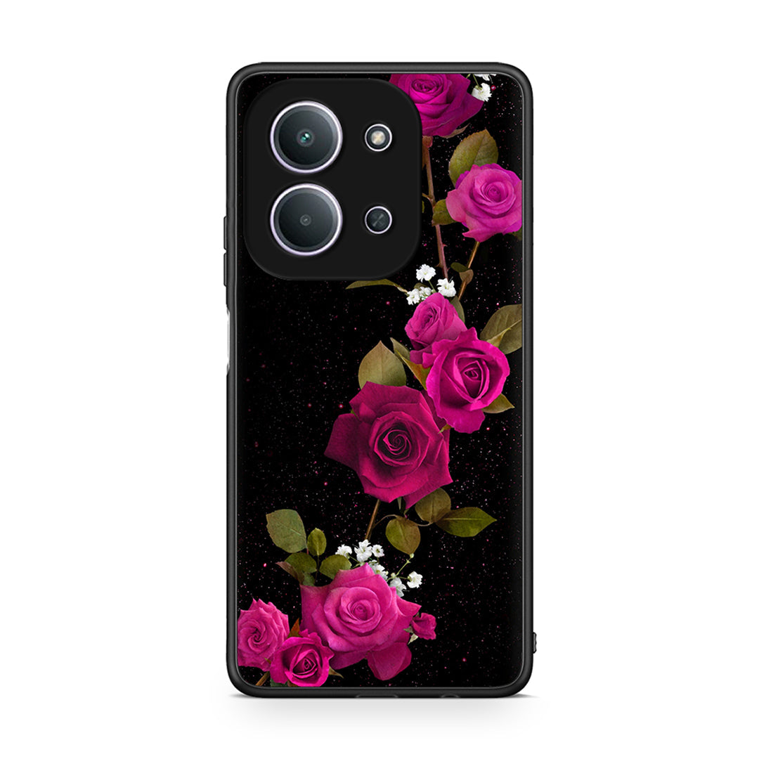 4 - Xiaomi Redmi 15C Red Roses Flower case, cover, bumper