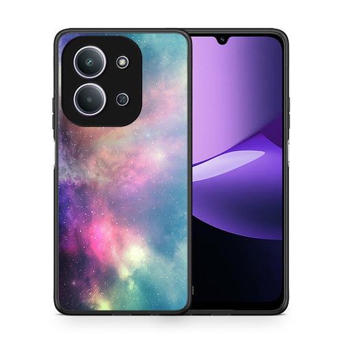 Θήκη Xiaomi Redmi 15C Rainbow Galaxy από τη Smartfits με σχέδιο στο πίσω μέρος και μαύρο περίβλημα | Xiaomi Redmi 15C Rainbow Galaxy case with colorful back and black bezels