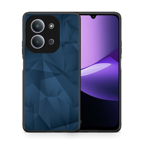 Θήκη Xiaomi Redmi 15C Blue Abstract Geometric από τη Smartfits με σχέδιο στο πίσω μέρος και μαύρο περίβλημα | Xiaomi Redmi 15C Blue Abstract Geometric case with colorful back and black bezels