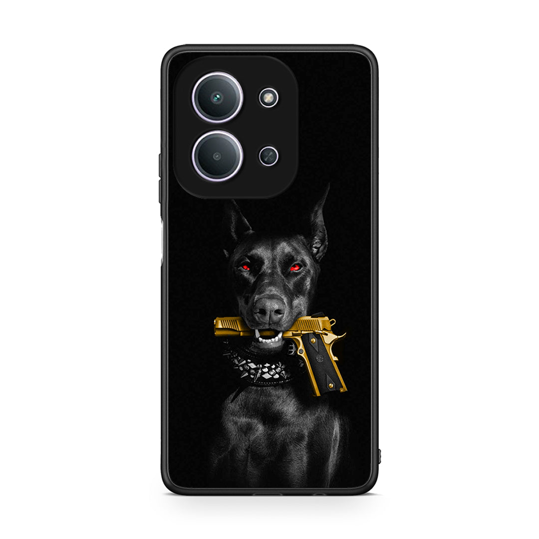 Xiaomi Redmi 15C Golden Gun Θήκη Αγίου Βαλεντίνου από τη Smartfits με σχέδιο στο πίσω μέρος και μαύρο περίβλημα | Smartphone case with colorful back and black bezels by Smartfits
