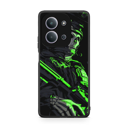 Xiaomi Redmi 15C Green Soldier Θήκη Αγίου Βαλεντίνου από τη Smartfits με σχέδιο στο πίσω μέρος και μαύρο περίβλημα | Smartphone case with colorful back and black bezels by Smartfits