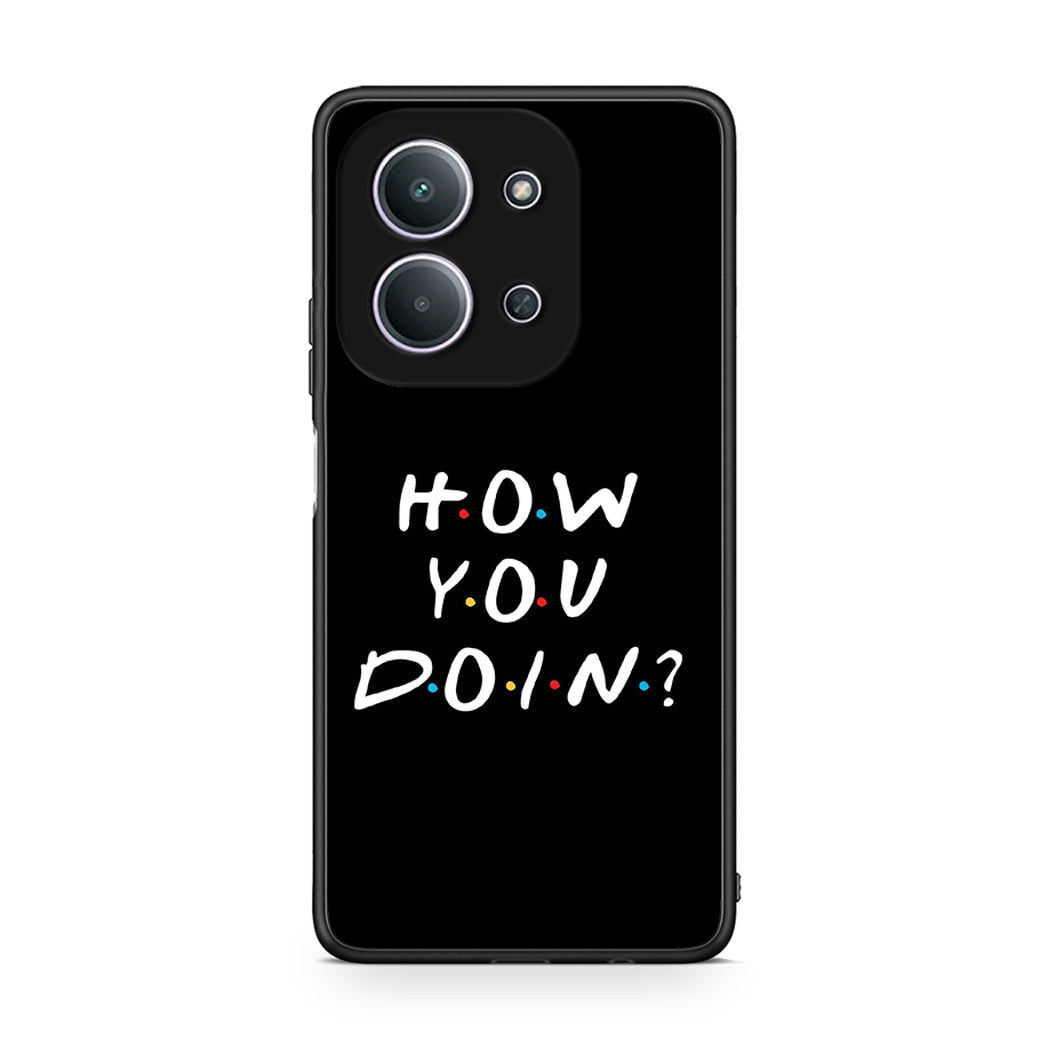 Xiaomi Redmi 15C How You Doin θήκη από τη Smartfits με σχέδιο στο πίσω μέρος και μαύρο περίβλημα | Smartphone case with colorful back and black bezels by Smartfits