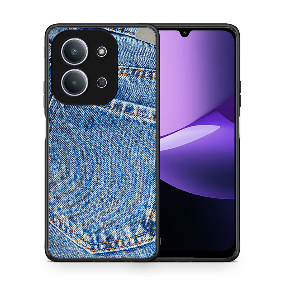 Θήκη Xiaomi Redmi 15C Jeans Pocket από τη Smartfits με σχέδιο στο πίσω μέρος και μαύρο περίβλημα | Xiaomi Redmi 15C Jeans Pocket case with colorful back and black bezels