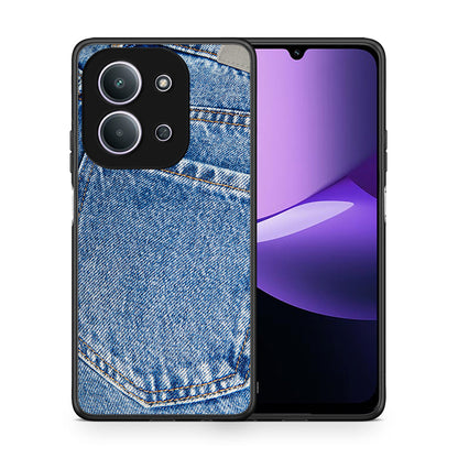 Θήκη Xiaomi Redmi 15C Jeans Pocket από τη Smartfits με σχέδιο στο πίσω μέρος και μαύρο περίβλημα | Xiaomi Redmi 15C Jeans Pocket case with colorful back and black bezels