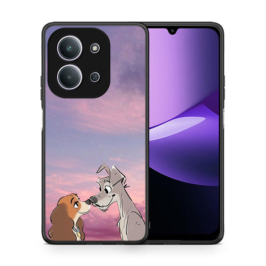 Θήκη Xiaomi Redmi 15C Lady And Tramp από τη Smartfits με σχέδιο στο πίσω μέρος και μαύρο περίβλημα | Xiaomi Redmi 15C Lady And Tramp case with colorful back and black bezels