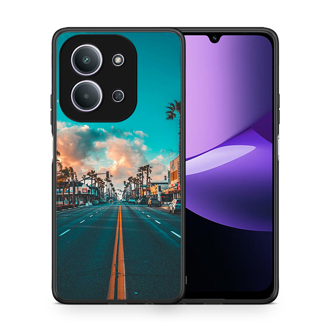 Θήκη Xiaomi Redmi 15C City Landscape από τη Smartfits με σχέδιο στο πίσω μέρος και μαύρο περίβλημα | Xiaomi Redmi 15C City Landscape case with colorful back and black bezels