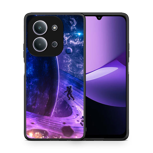 Θήκη Xiaomi Redmi 15C Lost Astronaut από τη Smartfits με σχέδιο στο πίσω μέρος και μαύρο περίβλημα | Xiaomi Redmi 15C Lost Astronaut case with colorful back and black bezels