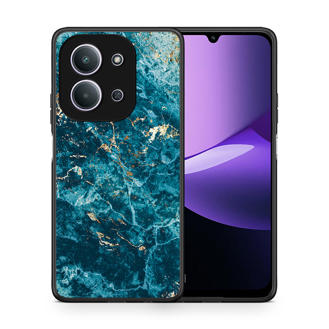 Θήκη Xiaomi Redmi 15C Marble Blue από τη Smartfits με σχέδιο στο πίσω μέρος και μαύρο περίβλημα | Xiaomi Redmi 15C Marble Blue case with colorful back and black bezels