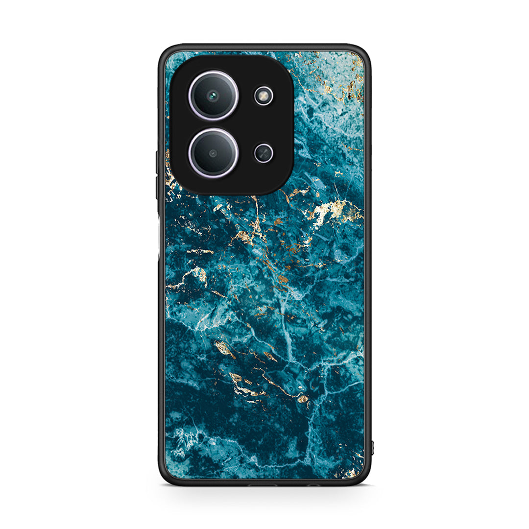 Xiaomi Redmi 15C Marble Blue θήκη από τη Smartfits με σχέδιο στο πίσω μέρος και μαύρο περίβλημα | Smartphone case with colorful back and black bezels by Smartfits